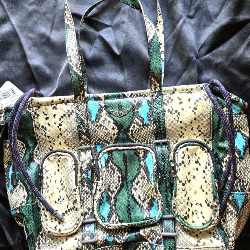 Zadig and Voltaire Bianca Wild Crush Leather Handbag